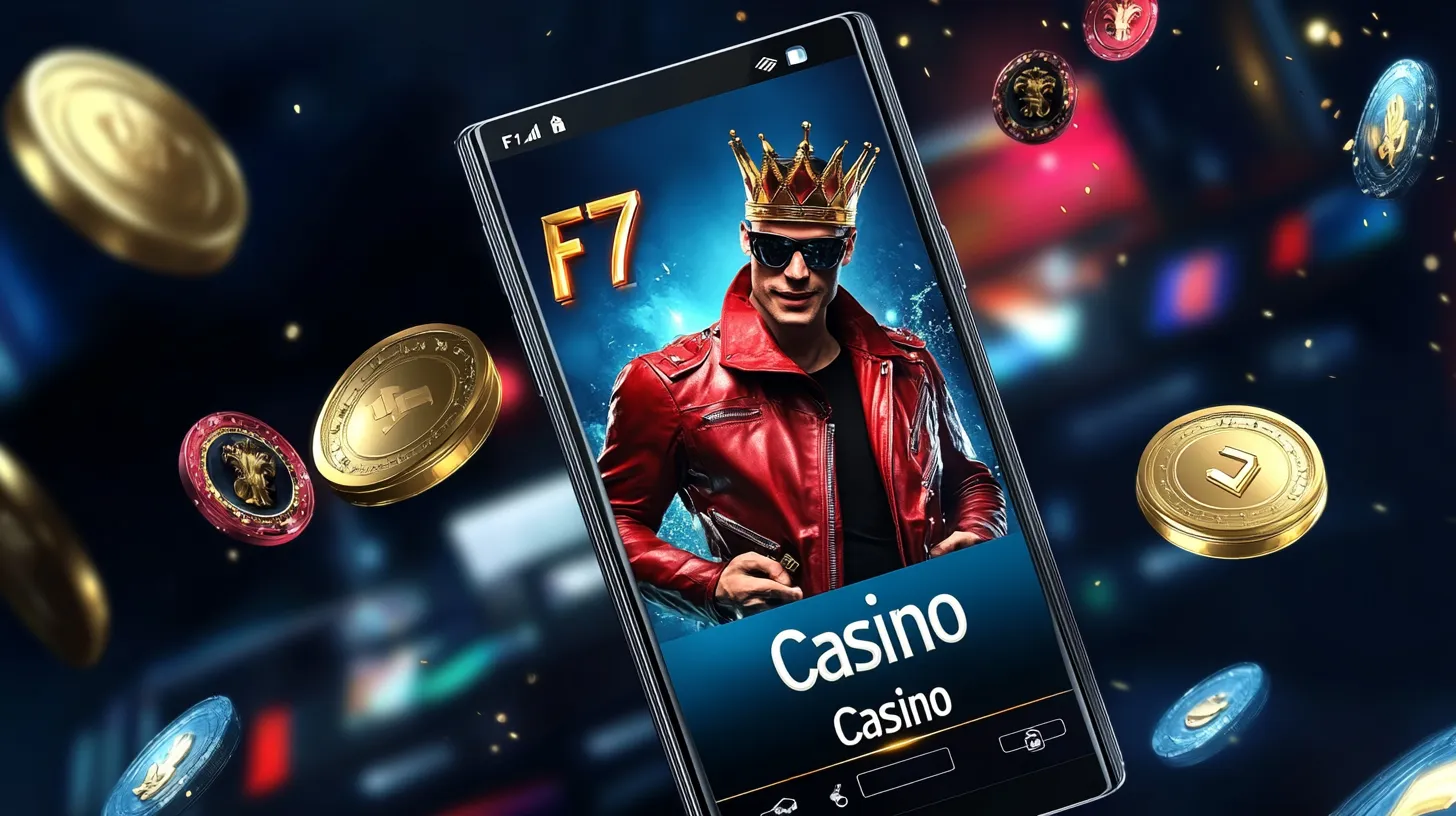 F7 Casino promotional banner showcasing a no deposit bonus offer